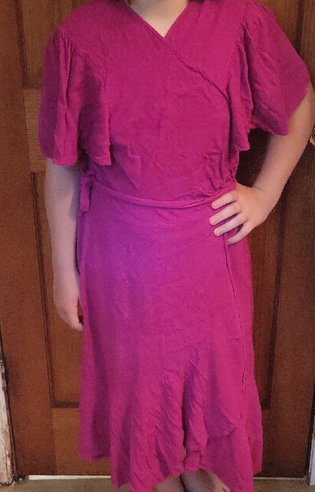 Vibrant Pink Wrap Dress
